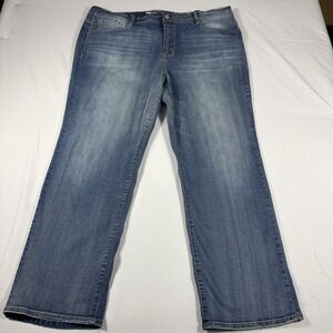 WallFlower Legendary Fit Jeans Women 22 Blue Denim Straight Leg Grunge Americana
